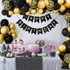 Siyah Altın Balonlar Çelenk Kemeri Kiti Kemeri Gold Confetti Lateks Balon Çocuk Doğum Günü Partisi Bebek Duş Evlilik Yıldönümü Dekoru Globos 240118