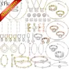 Colar xfu original 2024 Jóias finas Conjunto de jóias de cristal Charme de colar feminino Série de anel de bracelete com presente de moda de logotipo