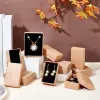 Anneaux 24pcs Retro Kraft Jewelry Boîte avec éponge à l'intérieur des boîtes en carton cadeau pour collier d'anneau