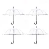 Umbrellas 4Pack 23Inch Transparent Large Canopy Stick Auto Open Windproof Outdoor Umbrella