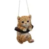 Decorative Objects & Figurines Cat Hanging Garden Statue Cute Collection Decoration Outdoor Tree Miniature Sculpture Ornament Kid 280l