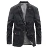 Erkekler rahat ceket artı boyutu 4xl bahar ince fit blazer ceket eğlence mens marka denim takım elbise dış giyim jean my253 240124