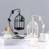 Candle Holders Retro Birdcage Candlestick European Style Wrought Iron Hollow Holder Home Desktop Decoration