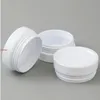 24 x 50g vazio branco recipientes de creme cosmético frascos 50cc 50ml para embalagens de cosméticos garrafas plásticas com tampas de metal frete grátis por Xtxmc