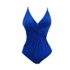 Kobiety stroju kąpielowego 2024 Seksowne kobiety 1 sztuk stroju kąpielowego Push Up High Waisted Swime Ruched Kobieta Kąpiel Solidna letnia odzież plażowa