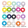 Alloy Chenkai 10pcs BPA Free silicone silicone Round Ring Beads Food Grade DIY Baby Pacifier Dummy Teether Jewelry Associory