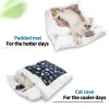 Mattes japonais Cat lit de chat chaud Sac de couchage de chat en profondeur de sommeil hiver amovible pour animaux de compagnie lit pour chats chiens nid coussin avec oreiller