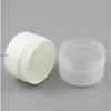 24 x 250 g vit klar plast PP Pulverprov Jar Case Makeup Cosmetic Travel Tom Nail Art Jarfree Frakt av NABGN