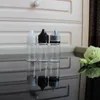 Botellas cuentagotas de plástico PET de 30 ml con tapas de doble prueba y pezones en forma de pluma 100 piezas Botella de color transparente Cwebx Nctlw