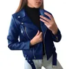 Women's Leather Coat Jacket Short Korean PU Motorcycle Suit Slim Winter