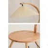 Floor Lamps Retro Wooden Floor Lamp Tripod Stand Light Pleated Shade Shelf Lamp for Living Room Bedroom Study Eye Protective Reading Lamp YQ240130
