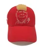 Шляпа с вышивкой Трампа 2024 года, бейсболка с волосами, хлопковые шапки для парада сторонников Трампа, 553QH