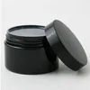 20 x 120g Voyage All Black Pot Cosmétique Pot Maquillage Crème Pour Le Visage Conteneur Bouteille 4oz Emballage avec couvercles en plastique Ewlnc