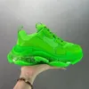 Designer triple S old shoes casual shoes luxury Men Women sneaker runner blue trainer lime metal silver pastel fluo dad Shoes