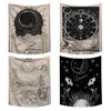 Karta tarot gobelin Wiszące astrologia wróżbiarna bedspread plażowa mat tapiz wiedźmia ścienna tapesty