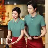 Others Apparel Restaurant Polo Shirt for Men Women Waiter Short Sleeve Work Wear Custom Company Cafe Hotel Bar Uniform Printing Embroidery