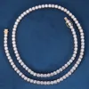 Chaîne en or massif personnalisée 10k 14k 18k, 3mm 4mm 5mm 6.5mm, Moissanite Lab, diamant naturel, chaîne à maillons de Tennis, colliers et bracelets