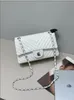 2024 Tasarımcı Çantalar Zincir Çantası Ekose Flep 5A CF Havyar Omuz Çanta Altın Gümüş Zincir Deri Deri Çift Harfli Renk Toka Kare Şerit Leydi Messenger