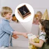 Anneaux 24pcs Retro Kraft Jewelry Boîte avec éponge à l'intérieur des boîtes en carton cadeau pour collier d'anneau