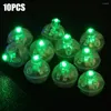 Veilleuses 10/50pcs Mini ballon rond lumière gobelet boule RGB LED Flash 6 couleurs lampes lanterne pour noël fête de mariage décor d'anniversaire