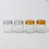 12 x 80g Travel Empty Facial Cream Glass Jar 1/3oz Cosmetic Make up Sample Container Emulsion Refillable Pot Silver Gold Lidhigh qualti Fipo