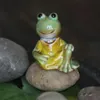 Funny Frog Figurines Dom Kolekcja Kolekcjonowana Śliczna ceramika Dekorunta rzemieślnicza Ornament Room Piękny ślub Dekoracja stolika T22873