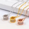 Stainless steel Roman love necklaces & pendants Rhinestone choker necklace women men Lover neckalce Jewelry Gift with velvet bag2866