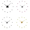 Wall Clocks 3D DIY Large Size Clock 47In Frameless Mute Quartz For Bedroom