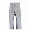 Mens Graffiti Pants Galleryse Depts Womens Sweatpants Galleryes Dept Speckled Letter Print Mans Couple Loose Versatile Casual Straight Gray