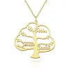 Collane Duoying Collane con nome albero genealogico personalizzato personalizzato per donna Uomo Collana con targhetta personalizzata albero di Natale della vita