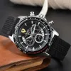 Sex Needle Full Function Chronograph Rubber Strap Mens Farah Brand Casual Running Second Watch1T51