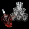 Ensemble de verres à tête de crâne en cristal, bouteille en verre de vin et de whisky de 700ml, carafe de 75ml, pour Bar à domicile, tasses à boire pour Vodka, 210827240n