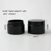 20 x 120g Reizen geheel zwarte cosmetische pot Pot Make-up Gezichtscrème Containerfles 4oz Verpakking met plastic deksels Vqpjd