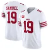 Erkekler San'''francisco''49ers'''eebo Samuel Nick Bosa Brock Purdy 2023 F.U.S.E. Beyaz Buhar Dokunulmaz Sınırlı Futbol Dikişli Jersey