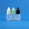 Flacons compte-gouttes en plastique de taille mixte 5 ml 10 ml 15 ml 30 ml 50 pièces chacun LDPE PE avec bouchons inviolables Liquides de preuve d'inviolabilité GOUTTES POUR LES YEUX E-CI Nwtr