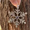Sieraden 63*52 mm gepersonaliseerde sneeuwvlok foto ornament aangepaste foto hanger lint kerstcadeau boom decoraties winter liefde herdenking