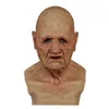 Uno spaventoso Coslpy Halloween Full Head Latex Divertente Supersoft Old Man Maschera per adulti Creepy Party Real Masks324f