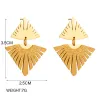 14k Yellow Gold Heart Butterfly Leaf Drop Earrings For Women Girl Fashion Ear Jewelry Gift Party