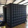 5x5x3.5mH (16.5x16.5x11.5ft) vente en gros livraison gratuite noir extérieur blanc intérieur gonflable cube tente tentes carrées gonflables photo booth photobooth avec lumière LED