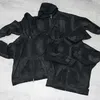 メンズパーカースウェットシャツbファミリーSSブラックマッド染色不良ジッパーフーディーショートジャケット