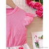 Girl's Dresses Girls Flamingo Print Flying Sleeve Casual Princess Dress For Party Vacation Outfit Kids Dress Clothing kids dresses for girls