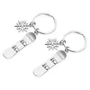 Porte-clés 2 pièces porte-clés de ski boucle pendentif sacs de snowboard sac à dos suspendu orner des anneaux de décor en alliage de zinc