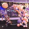 58-78cm Cirkel Ballonstandaard Hoepelhouder Bruiloft Ronde Ballon Bloem Achtergrond Boogframe Babyshower Outdoor Feestdecoratie Y351S