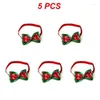 Dog Apparel 5PCS Glitter Comfortable Design 3 Colors Pet Tie Collar Strap Supplies Reflective Adjustable Plastic Buckle