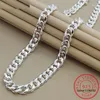 Chains 925 Silver 10MM 20 22 24 Inch Cuban Chain Necklace Colar De Prata For Women Men Fine Jewelry Party Birthday Gifts2811