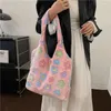 Bolsos de noche Diseñador de marca Franela Estampado floral Bolso de hombro para mujer Casual Crossbody Bolso de gran capacidad