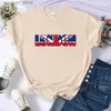 T-shirt das mulheres Londres Bandeira Britânica Patriótica Camiseta Mulheres Street Personalidade Crop Top Hip Hop Casual Manga Curta Macia Cool Cute Camisetas Mulheres 240130