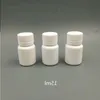 100 Uds 15ml 15g 15cc botella de medicina de plástico PE botellas de pastillas de plástico con tapón de rosca sellador de aluminio para pastillas, cápsulas, vitamina Ojfna