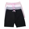 Shorts 4PCS Toddler Children Kid Baby Girls Solid Bow Safety Pants Underwear 2-7 Year Breathable Short Tights Kids