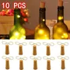 Cordas 10 pcs fio de cobre com luz de garrafa de cortiça 3m LED Bar festa de aniversário vinho rolha alimentado por bateria